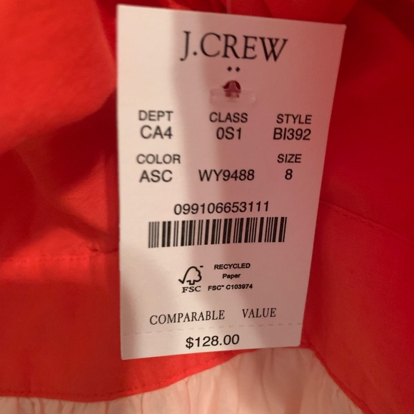 NWT J. Crew dress. Spaghetti strap long dress. Adjustable straps. Size 8. - Picture 5 of 10